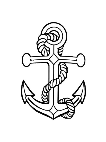 Якорь раскраска