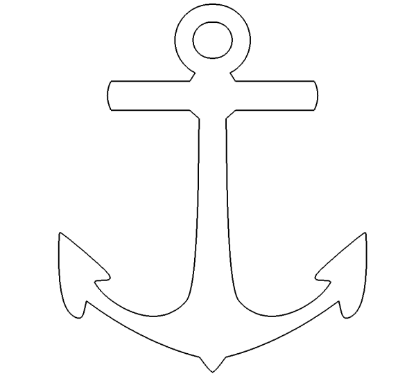 Трафарет якоря