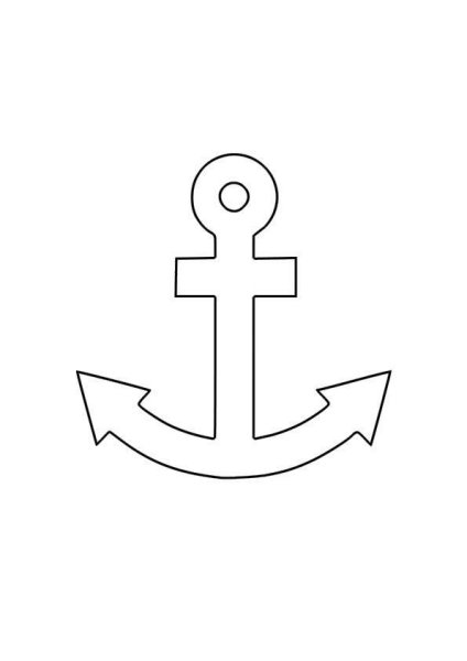 Старинный якорь эскиз