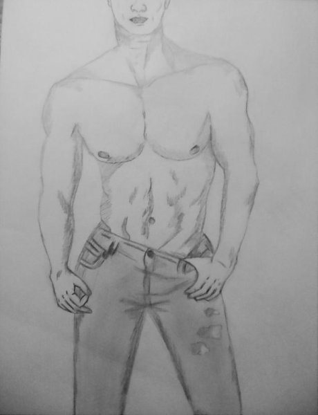 Красивое мужское тело рисунок