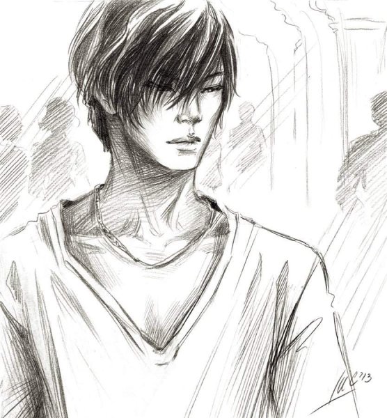 Парень рисунок