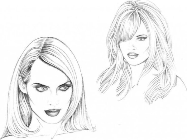 Набросок женского лица