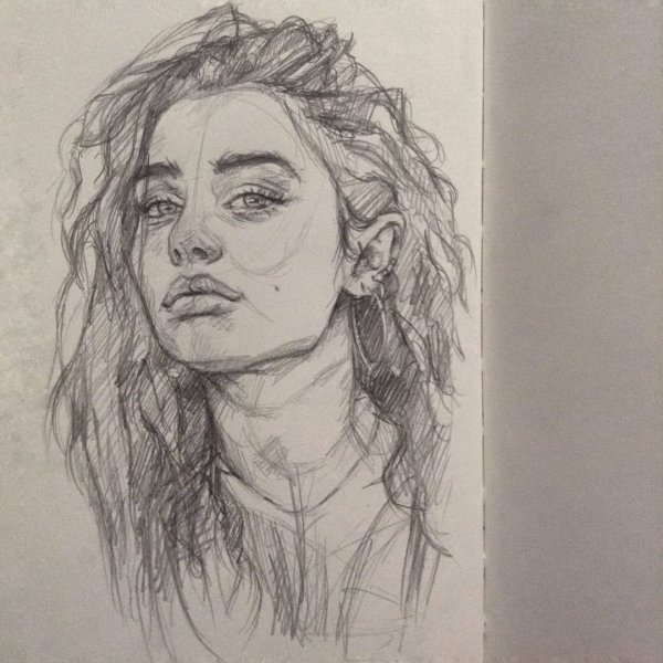 Рисунки девушекарандашом