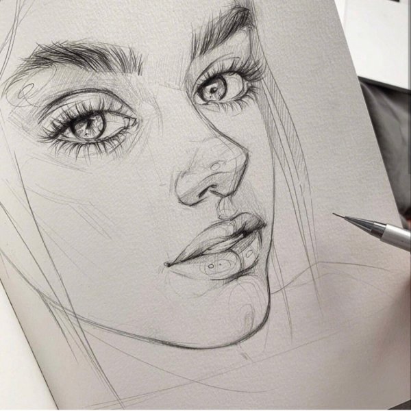 Красивые портреты карандашом