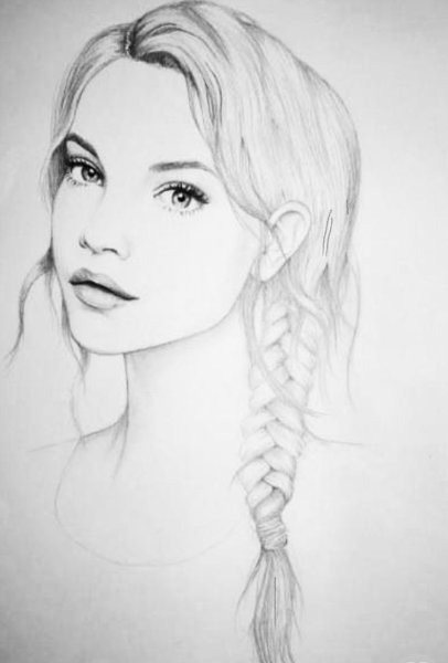 Рисунок женщины карандашом