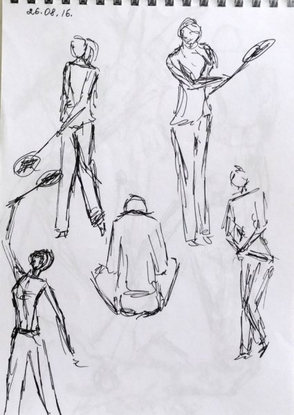 Наброски фигуры человека с натуры