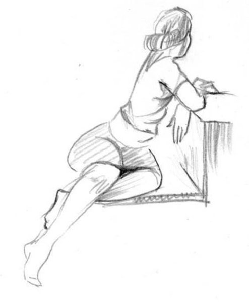 Линейные зарисовки фигуры человека