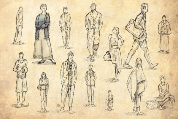 Кратковременные зарисовки фигуры человека
