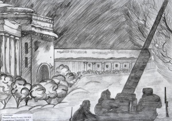 Блокада Ленинграда рисунки