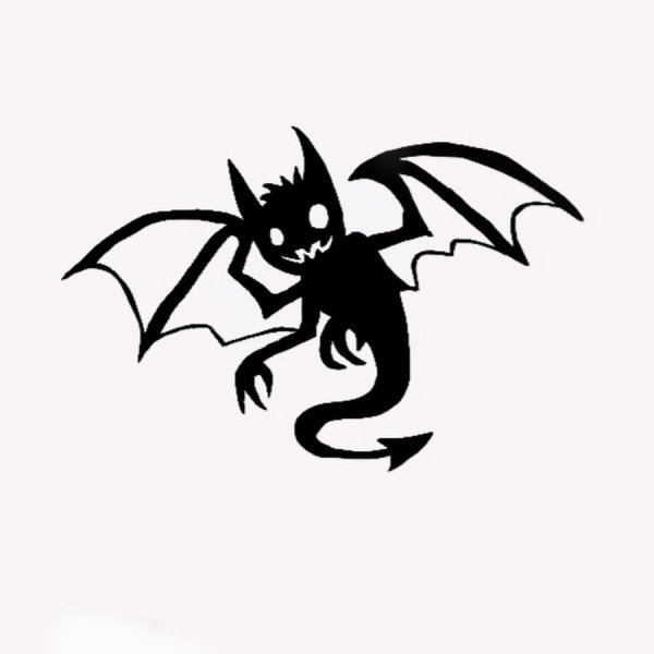 Чертенок рисунок легкий