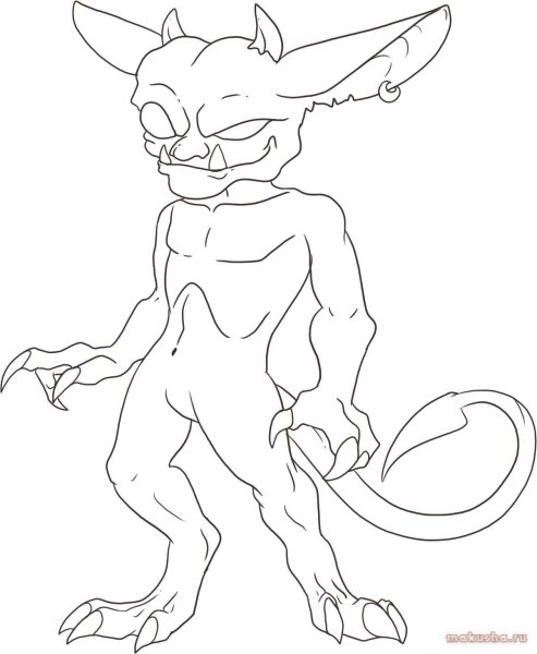 Черт раскраска