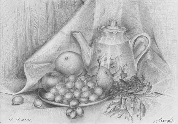 Натюрморт карандашом