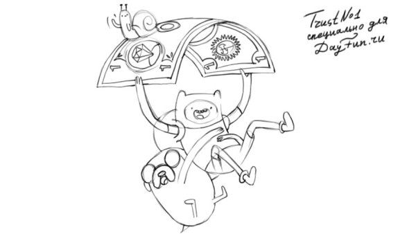 Рисунки карандашом время приключений