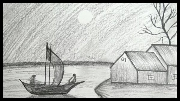 Рисование пейзажа карандашом