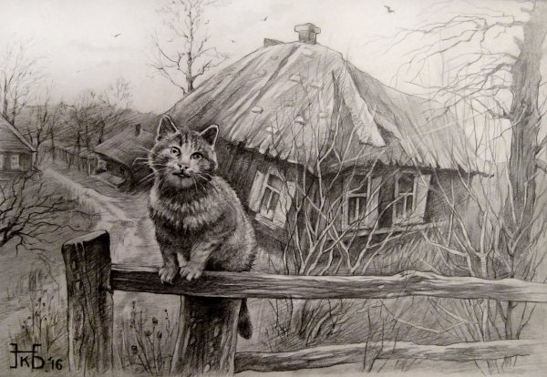 Лошадь карандашом