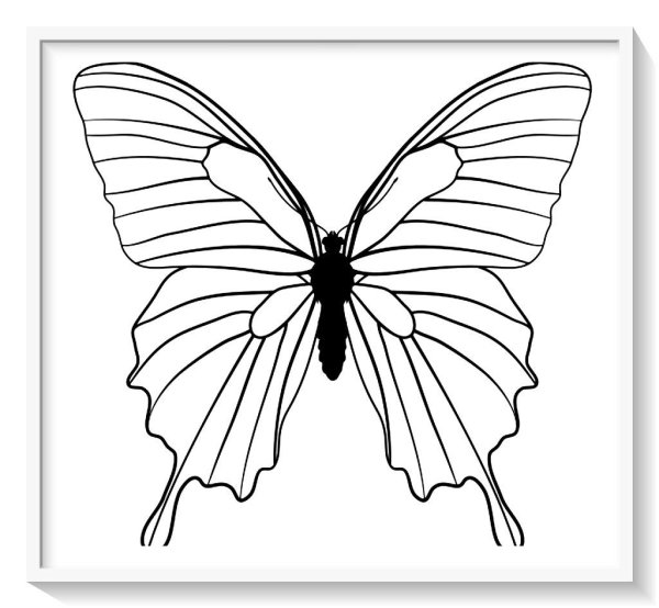 3д бабочка карандашом