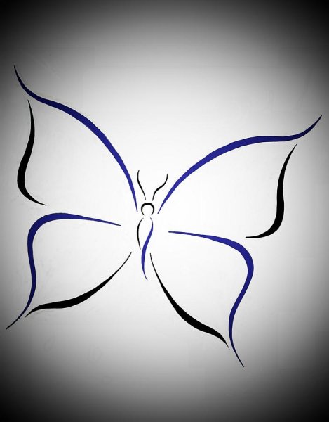 Рисунок бабочки карандашом для срисовки легкие