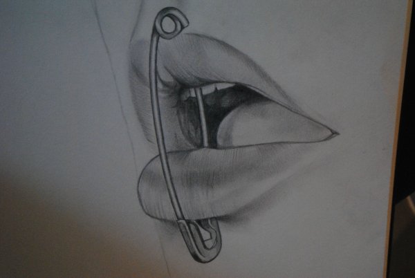 Красивый рисунок карандашом легкий член