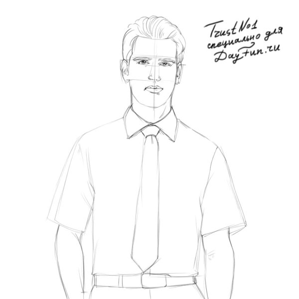 Рубашка рисунок карандашом