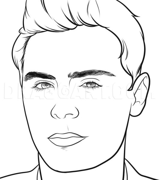 Зак Эфрон рисунок карандашом