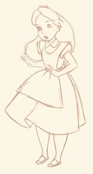 Алиса рисунок карандашом