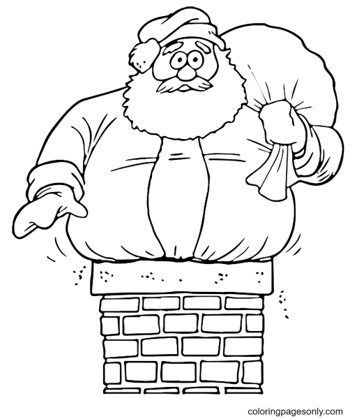 Санта Клаус раскраска