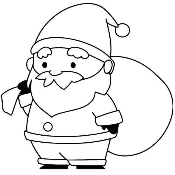 Дед Мороз раскраска