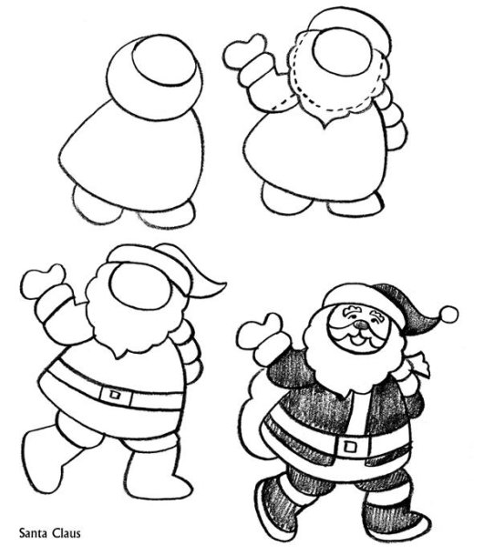 Санта для рисования