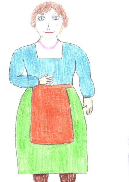 Рисунок бабушки для срисовки