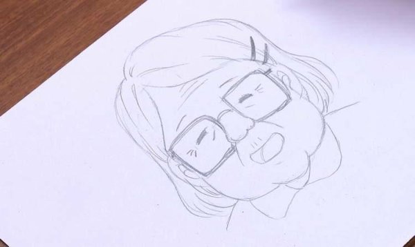 Рисуем бабушку поэтапно