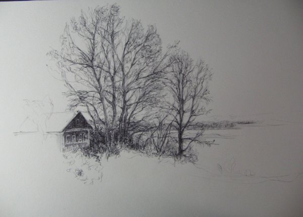 Вьюга рисунок карандашом