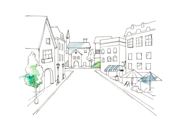 Схематичное изображение улицы