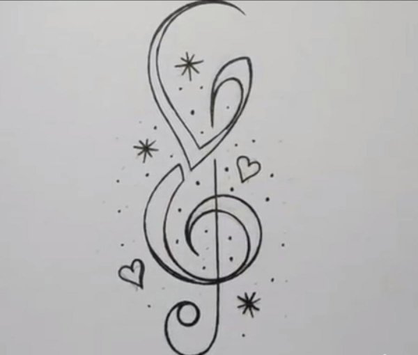 Нотный стан арт