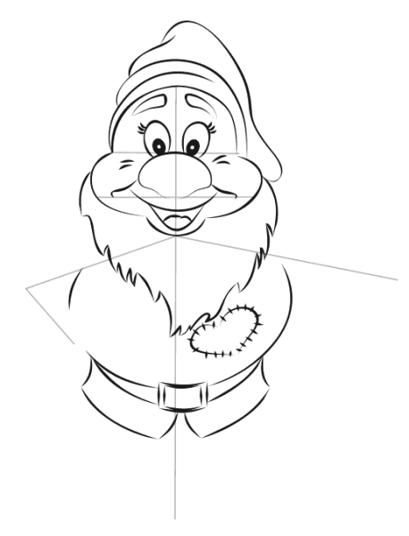 Гномик раскраска для самых маленьких