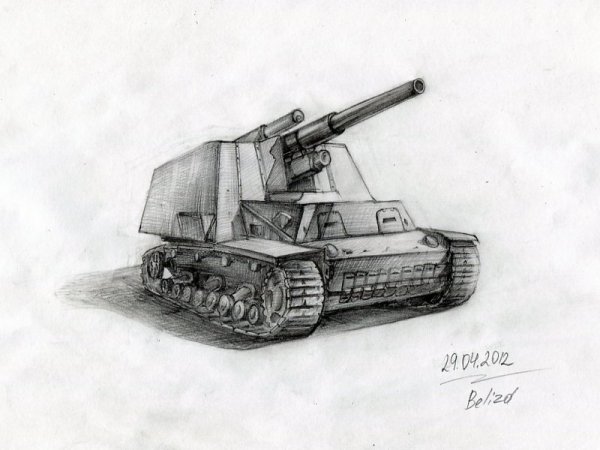 Рисунки танков карандашом