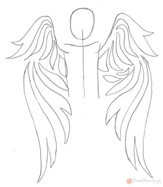 Крылья ангела рисунок