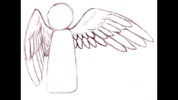 Крылья ангела для срисовки