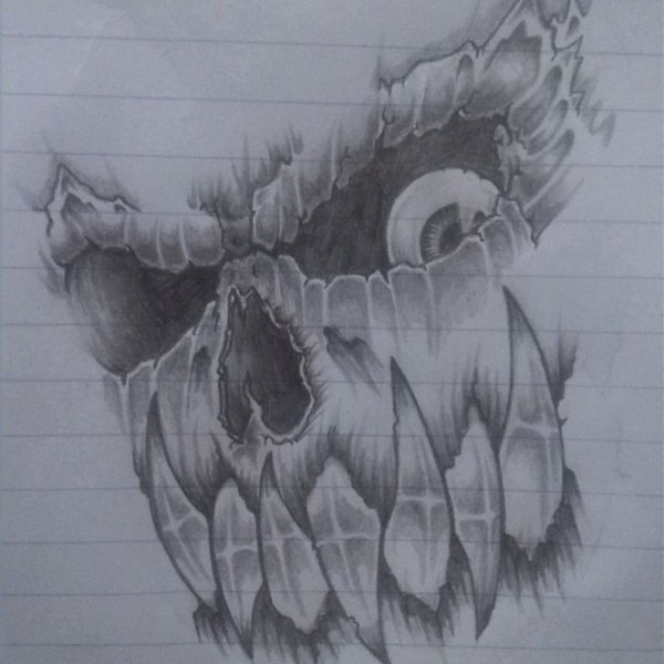 Демон рисунок карандашом