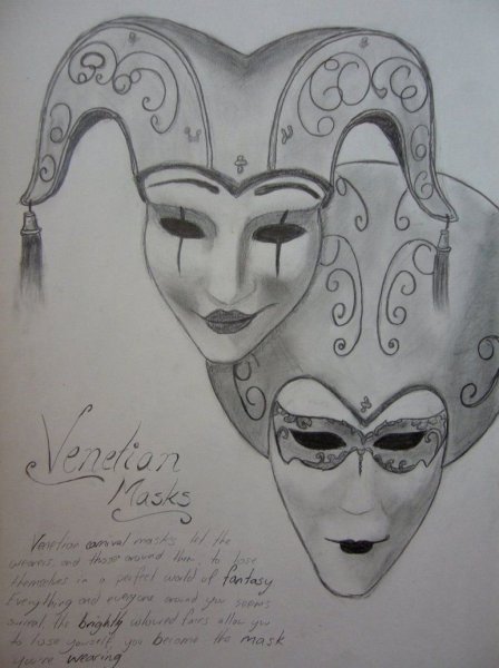 Театральные маски скетч