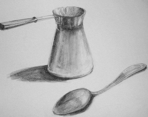 Наброски карандашом предметы