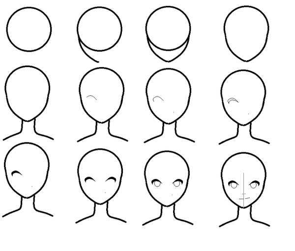 Пошаговый рисунок карандашом девушки