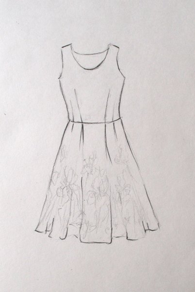 Срисовка платья для начинающих