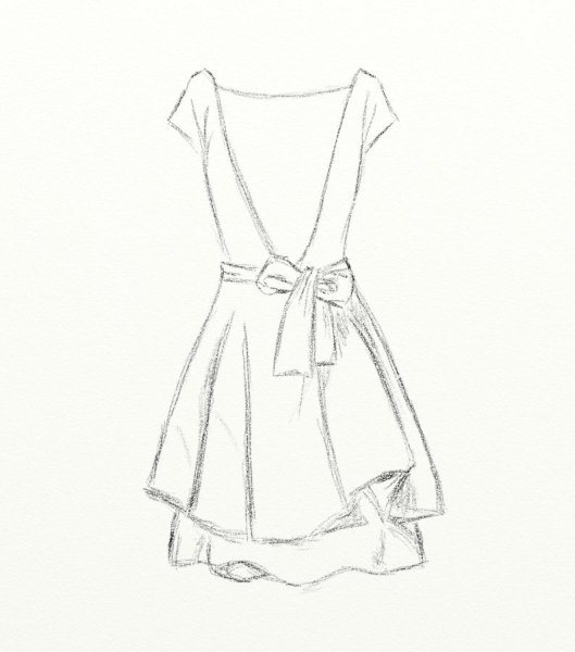 Срисовка платья для начинающих