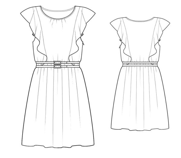 Нарисовать платье