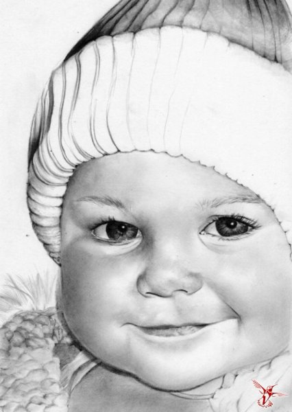Портрет ребенка карандашом