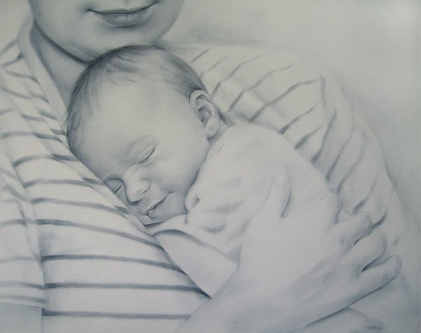 Детские портреты карандашом