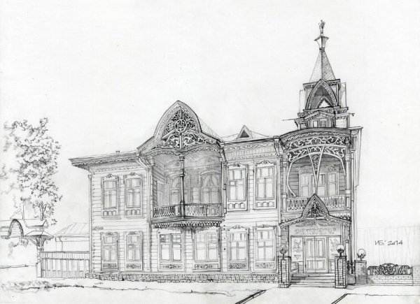 Бийск Купеческий архитектура рисунки