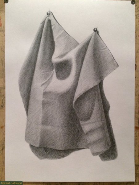 Драпировка карандашом