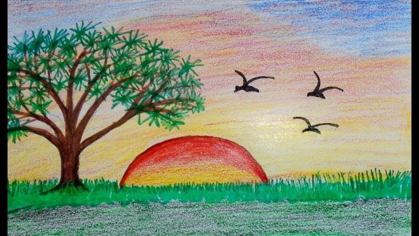 Рисунки красками для начинающих