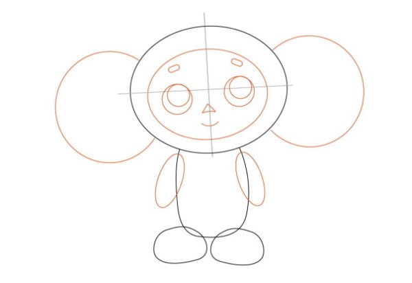 Чебурашка рисунок для детей